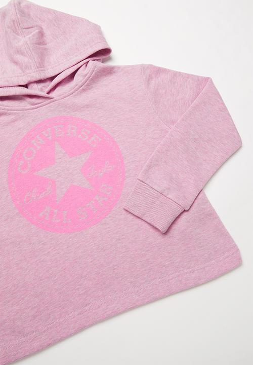 Converse - Converse overdye chuck patch hoodie - pink