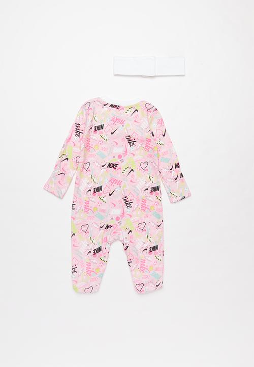 Nike - Scribble coverall and headband - pink