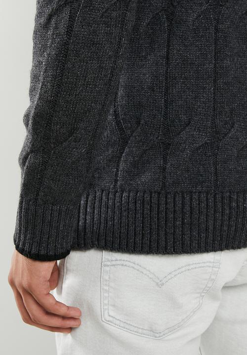 Selected Homme - Kale roll neck knit - grey 