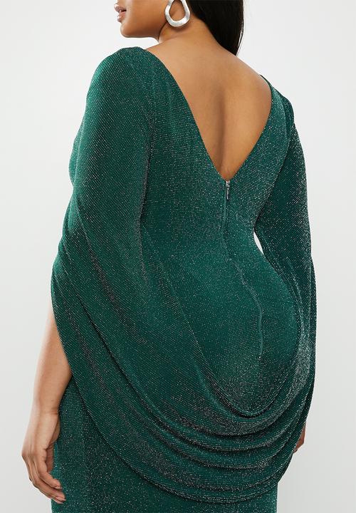 VELVET - Cape back maxi dress - green
