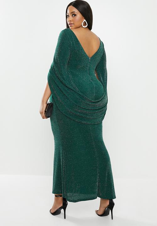 VELVET - Cape back maxi dress - green