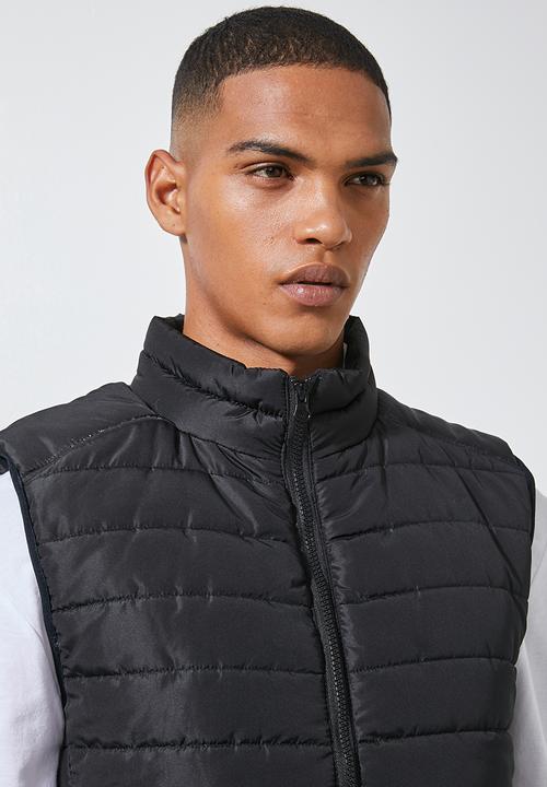Superbalist - Lightweight sleeveless puffer jacket - black