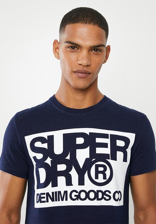 Superdry. - Denim goods co tee - blue
