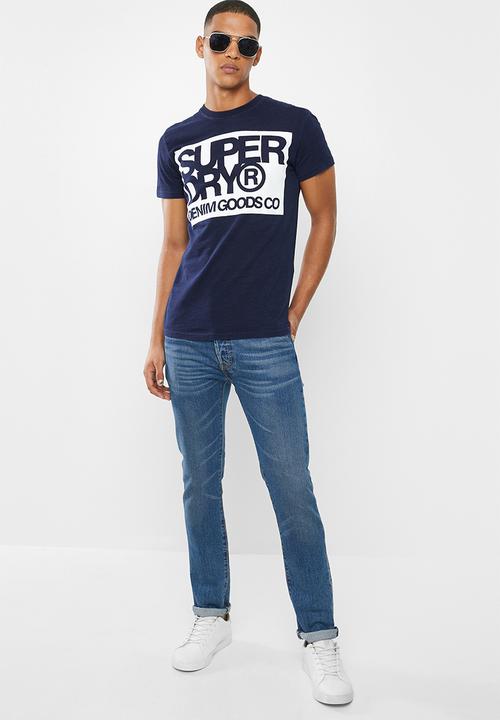 Superdry. - Denim goods co tee - blue