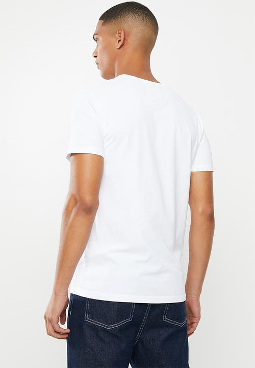 Superdry. - Premium goods outline mid tee - white