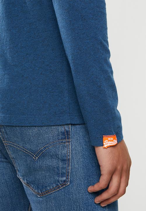 Superdry. - Orange label vintage embroidery top - blue