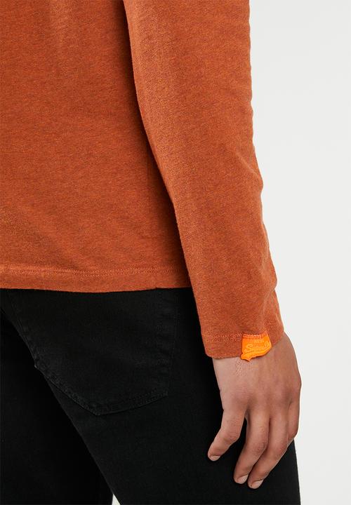 Superdry. - Orange label vintage embroidery top - orange