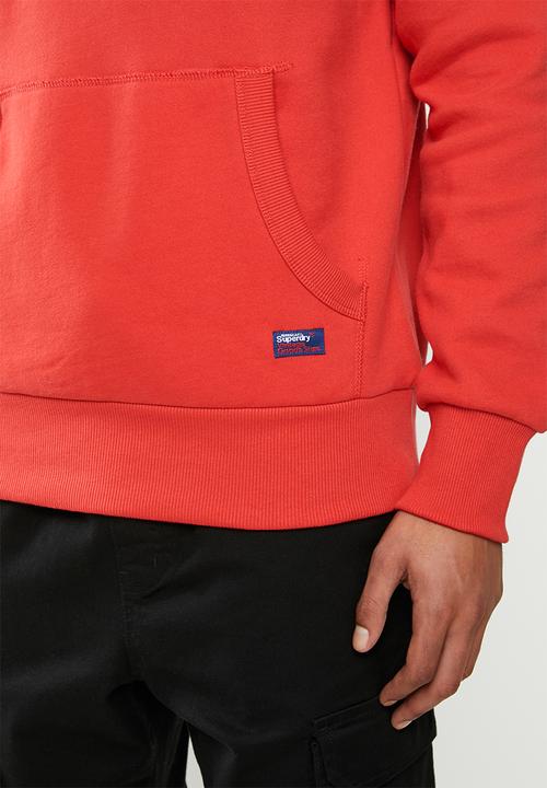 Superdry. - Vintage logo racer hoodie - red