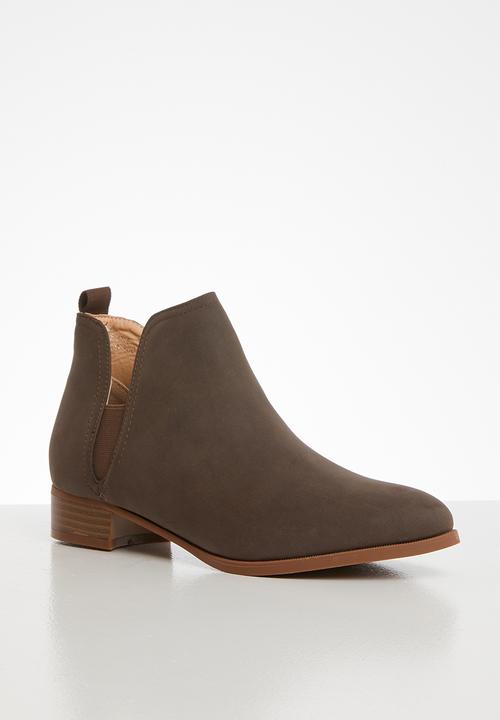 Jada - Brush nubuck ankle boot - brown