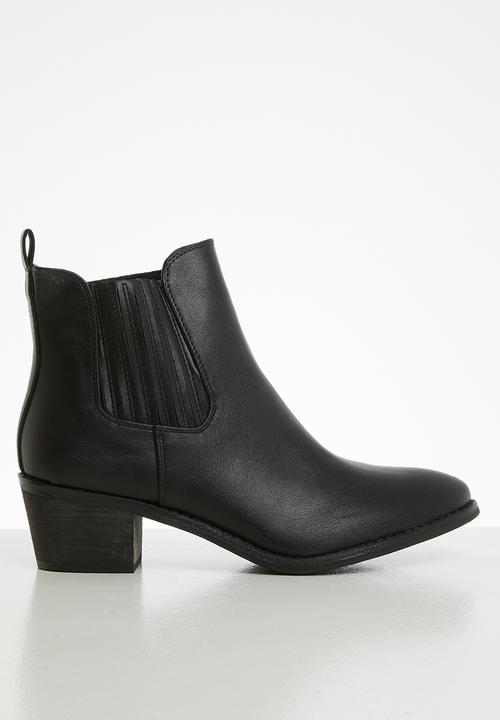 Jada - Pin tuck ankle boot - black