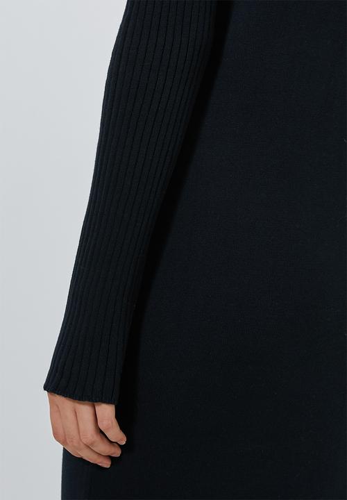 Superbalist - Organic cotton knitwear dress - black