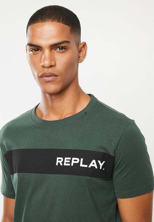 Replay - Side logo tee - teal