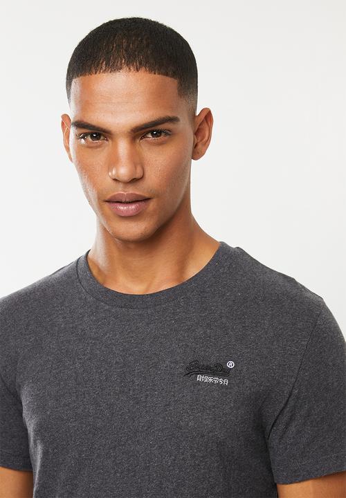 Superdry. - Ol vintage embrodery tee - charcoal