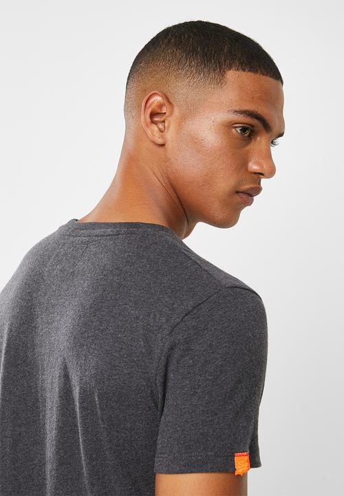 Superdry. - Ol vintage embrodery tee - charcoal