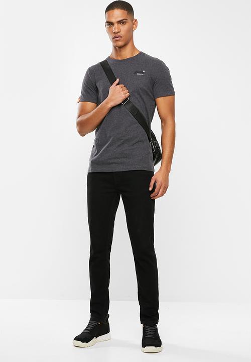 Superdry. - Ol vintage embrodery tee - charcoal
