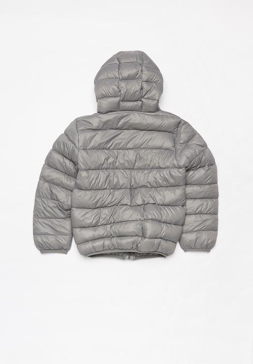 Pop Candy - Boys hooded puffer - grey