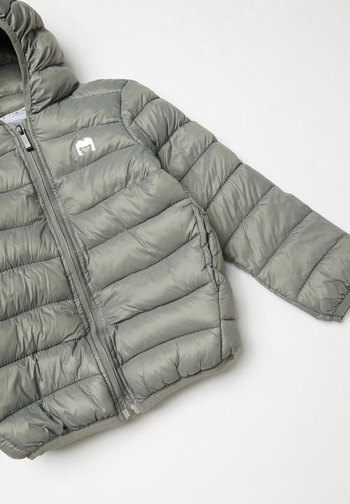 Pop Candy - Boys hooded puffer - grey