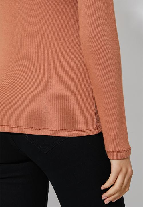 Superbalist - 2 Pack stretch rib poloneck tees - black & brown