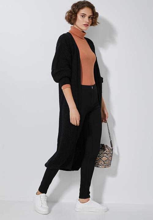 Superbalist - 2 Pack stretch rib poloneck tees - black & brown