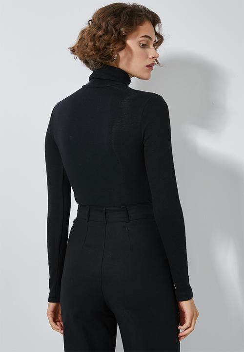 Superbalist - 2 Pack stretch rib poloneck tees - black & pink