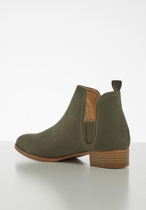 Jada - Brush nubuck ankle boot - khaki