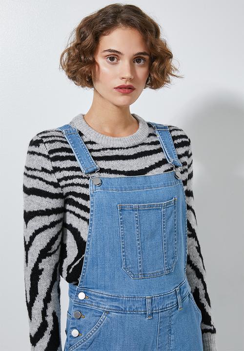 Superbalist - Tapered leg dungaree - blue