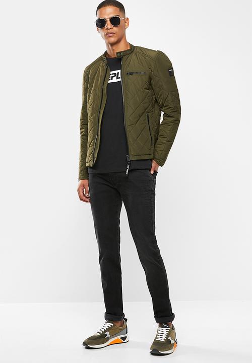 Replay - Quilted military jacket - olive