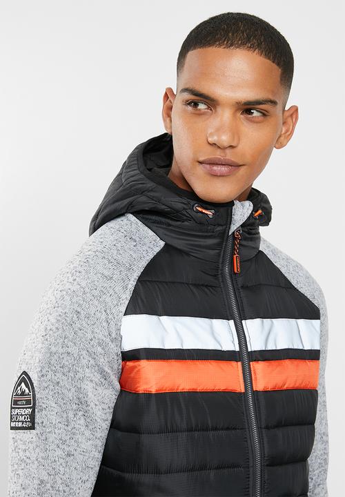 Superdry. - Storm chest stripe hybrid zip hoodie - multi