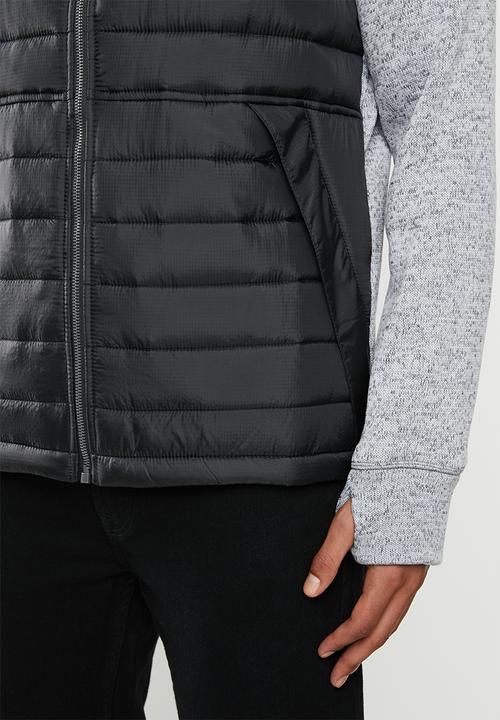 Superdry. - Storm chest stripe hybrid zip hoodie - multi