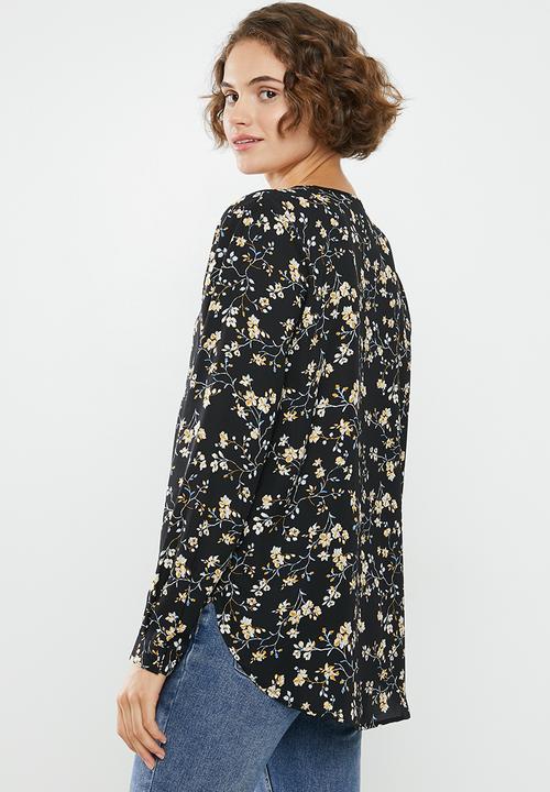 Jacqueline de Yong - Zoey v-neck blouse - multi