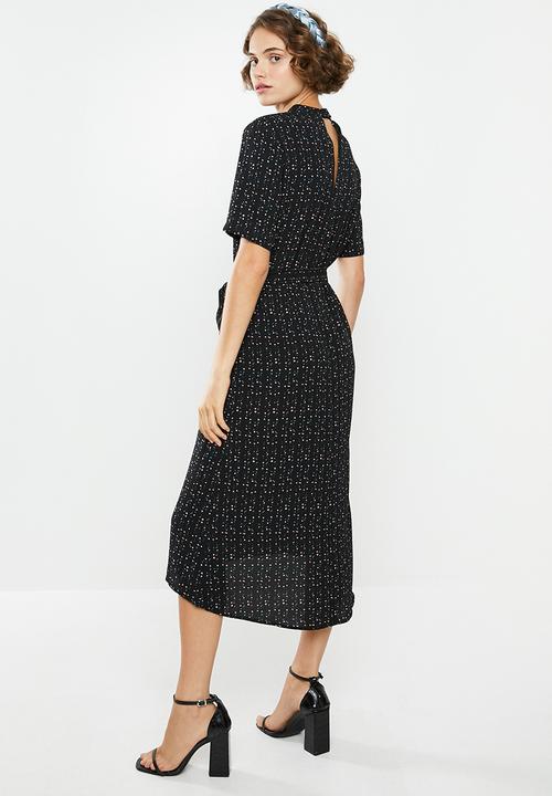 Jacqueline de Yong - Piper high neck dress - black