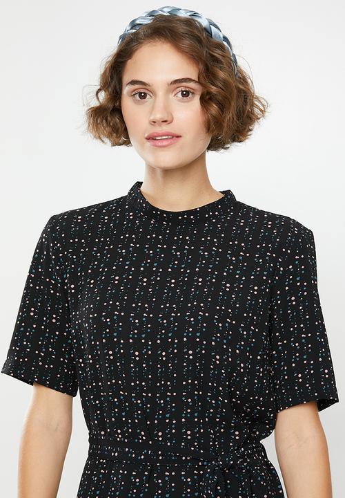 Jacqueline de Yong - Piper high neck dress - black