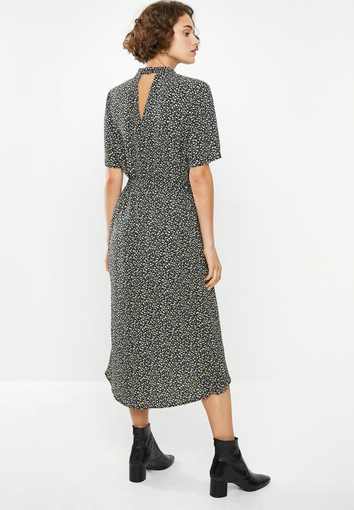 Jacqueline de Yong - Piper high neck dress - multi