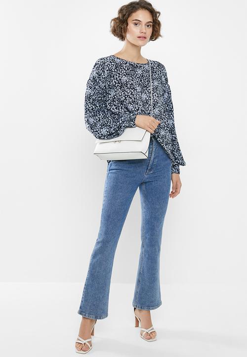 Superbalist - Dropped shoulder shell top - black & white 