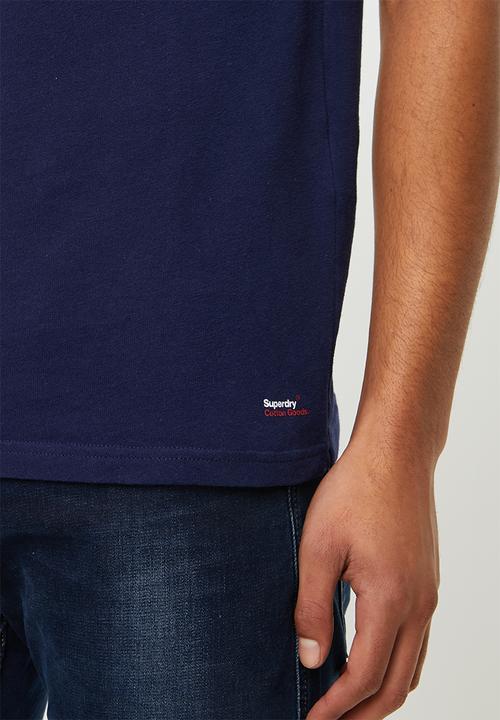 Superdry. - Vintage logo tee - navy