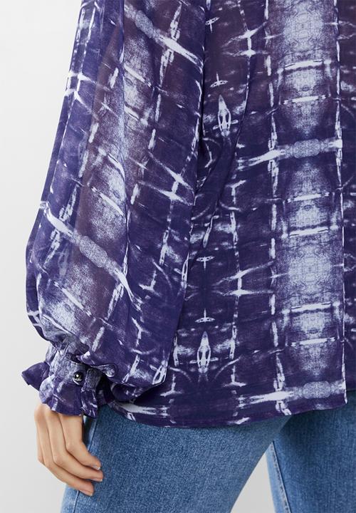 Superbalist - Peasant blouse - blue & white 