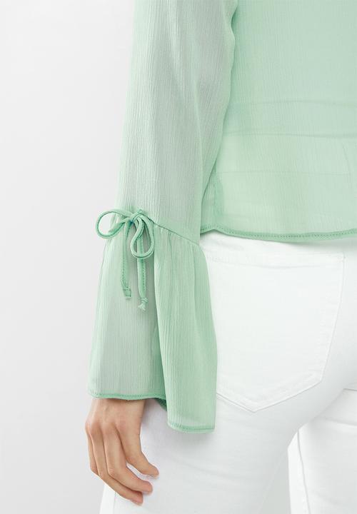 Superbalist - Button-through gypsy blouse - green