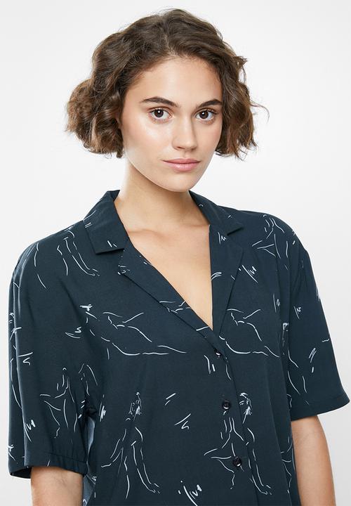 Superbalist - Sleep shirt & shorts set - navy