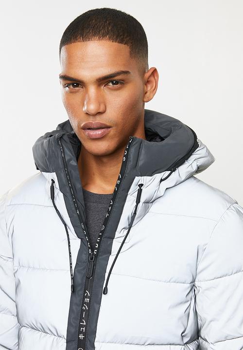 Superdry. - Reflector padded jacket - silver