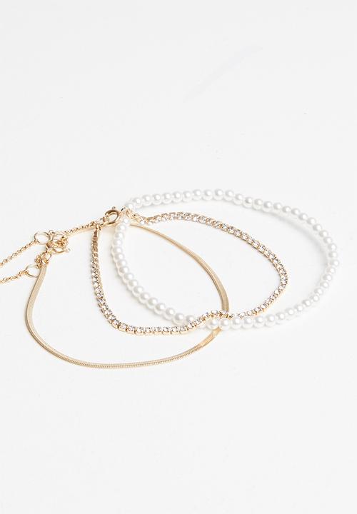 ALDO - Flea - white & gold