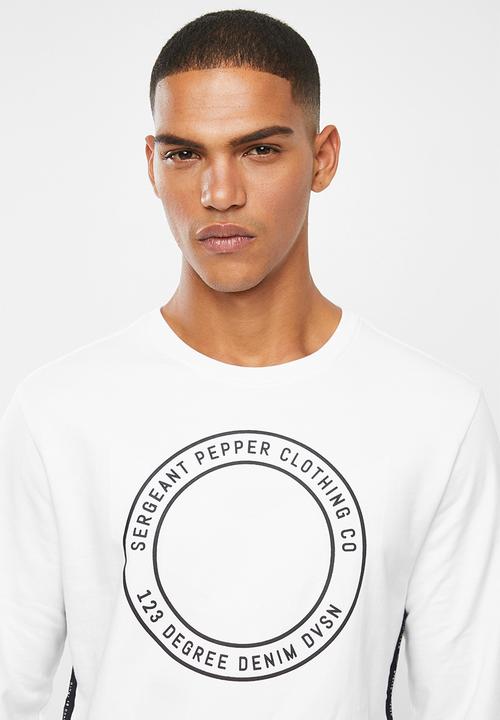 S.P.C.C - Radcliffe crew neck logo sweat - optical white
