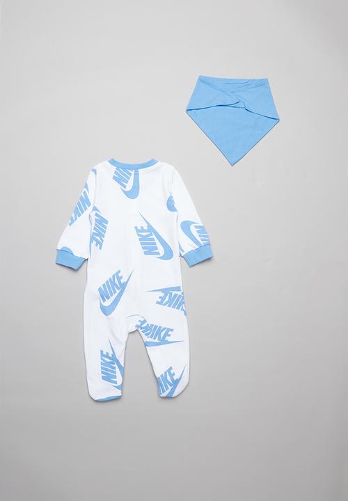 Nike - Nkn nsw footed coverall bib - white & blue