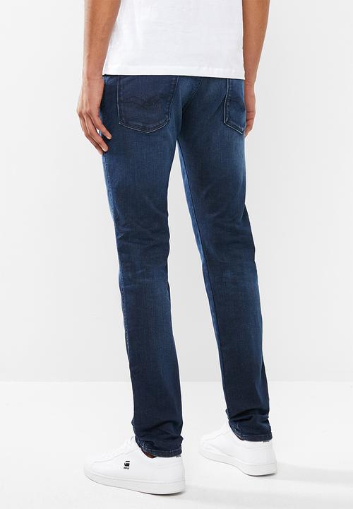 Replay - Slim hyperflex mid wash jeans - blue