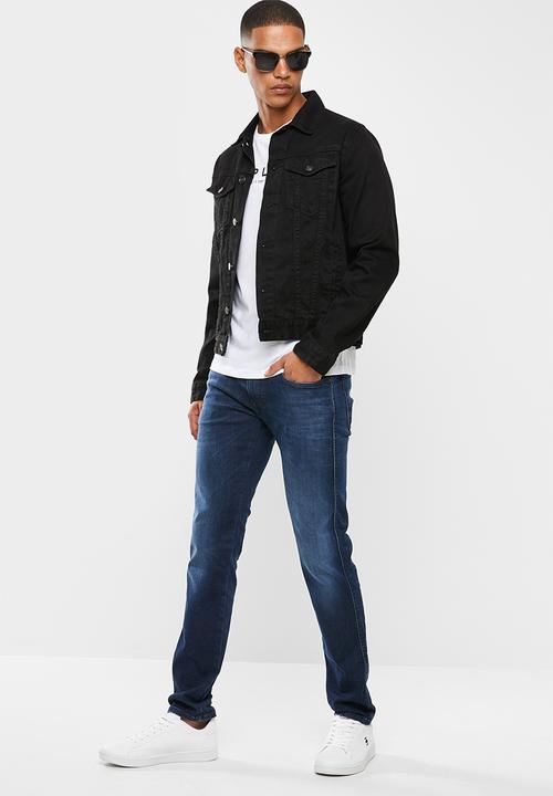 Replay - Slim hyperflex mid wash jeans - blue