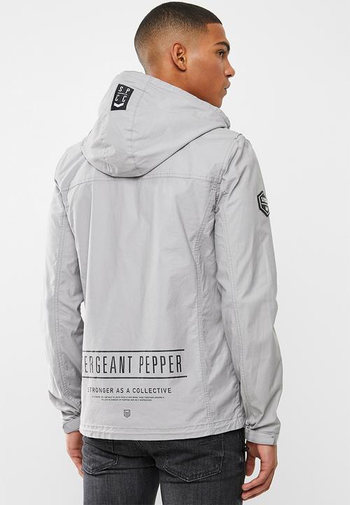 S.P.C.C - Marshall lightweight hooded jacket - silver grey