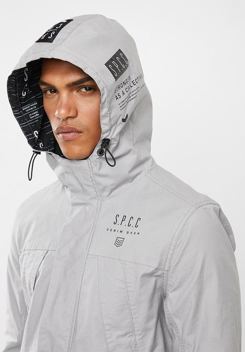 S.P.C.C - Marshall lightweight hooded jacket - silver grey