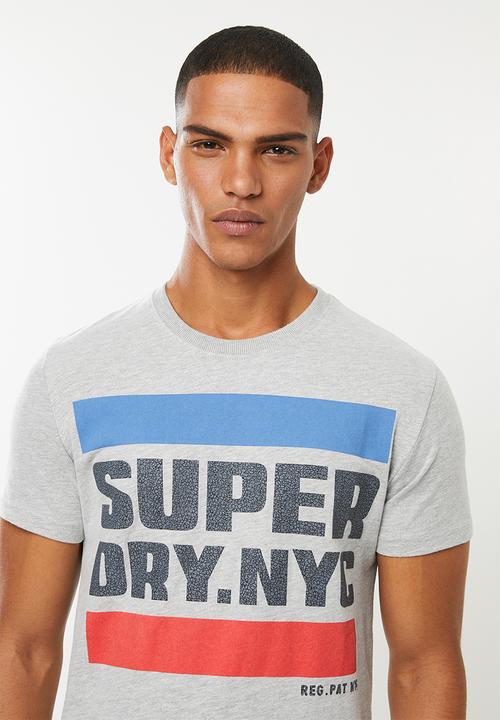Superdry. - New York City tab tee - grey
