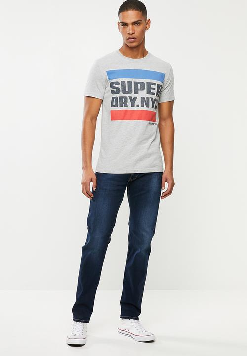 Superdry. - New York City tab tee - grey