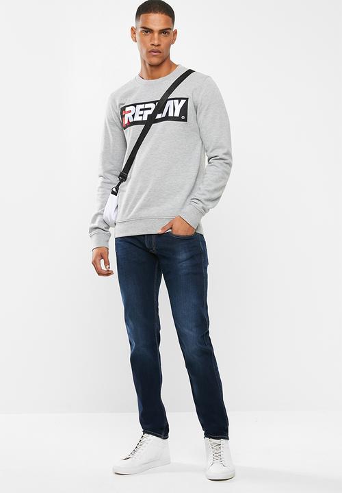 Replay - Skinny mid wash jeans - blue