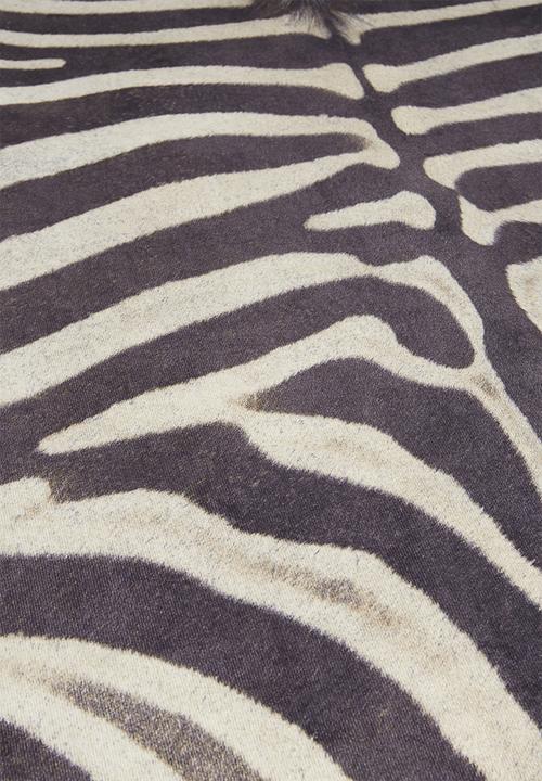Sixth Floor - Faux zebra hide rug - black & white